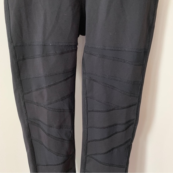 Lululemon Wunder Under Tech Mesh Black Leggings Size 2 - Picture 6 of 8
